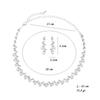 Hochzeit Silber Accessoires mit Perlen Krallenkette Ohrringe Halskette Set