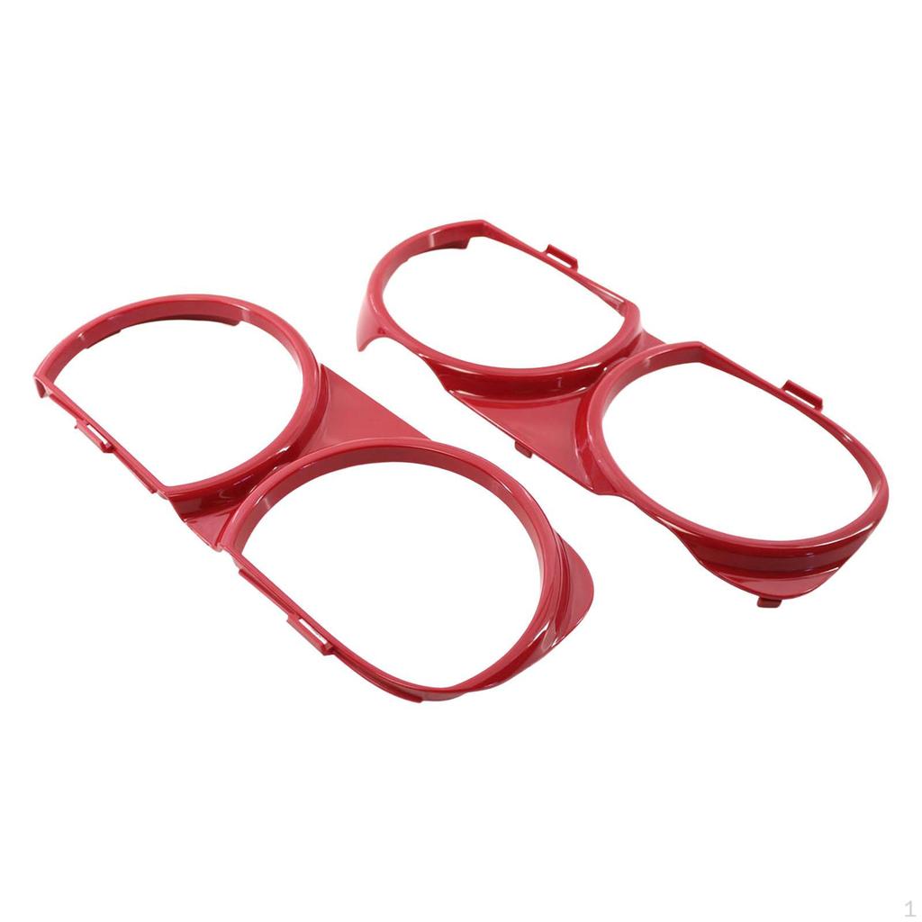 2Pcs Headlight Bezel Set Front Lamp for