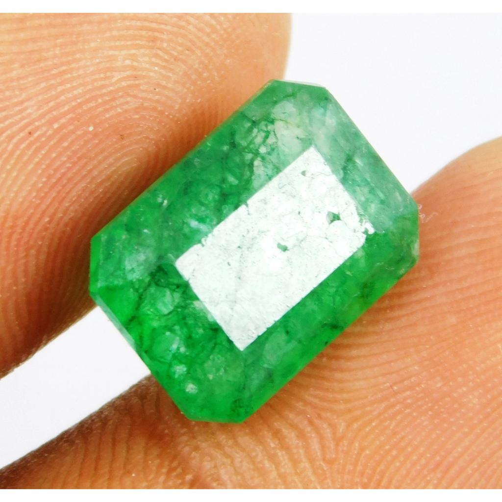 Natural Colombian Green Emerald 10.00 Ct Emerald Cut Certified Loose Gemstone