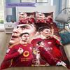 AS Roma Dybala Football Star Collage Print 3‑Pieces Duvet Cover Set Soccer Sports Bedding Set Bedroom Home Decor Without Pillow Core Comforter