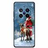 Christmas Cover For Vivo X200 Pro 6.78"Black Silicone Case For vivo X200 Pro mini 6.31" TPU Santa Claus ChristmasTree Back Cover