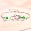 Bracelet for May Silver Women "Silver Thunder" Women, Birthstone, Emerald, 925, Hypoallergenic, Simple, Amulet, Accessory, Birthday, Present,