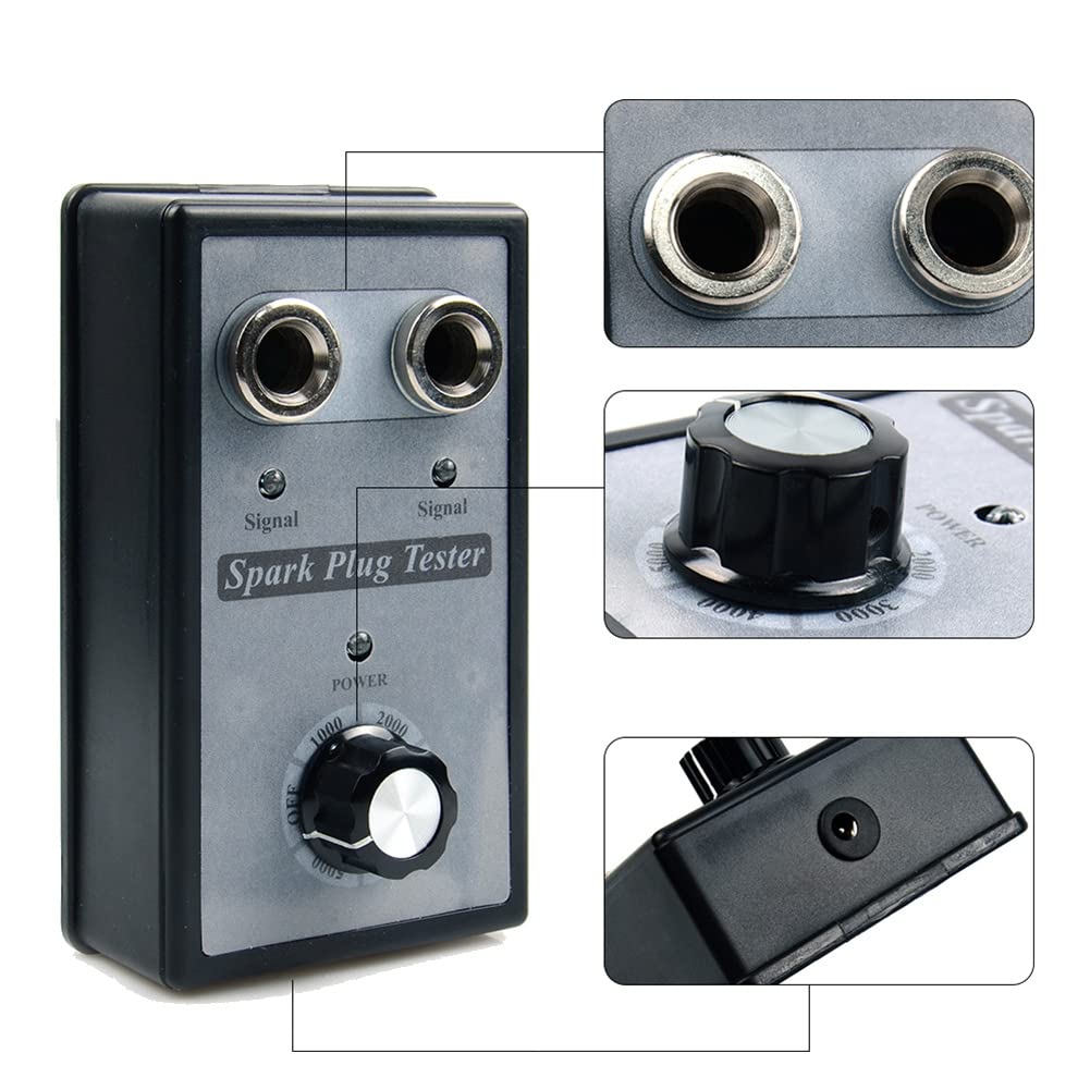 Vrttlkkfe Car Spark Plug Tester Ignition Tester Automotive Diagnostic Tool Auto Double Hole Analyzer Truck