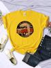 San Francisco California Vintage School Bus T-Shirts Women Street Hip Hop Short Sleeves Summer Breathable Tshirt Soft Casual Tee