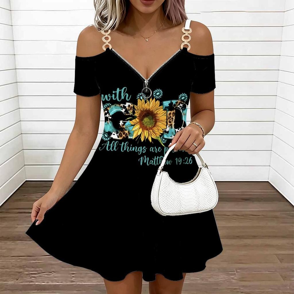 Women Spaghetti Strap Plus Size Dress Exotic Tropical Leaf Printed Loose Vacation Gown