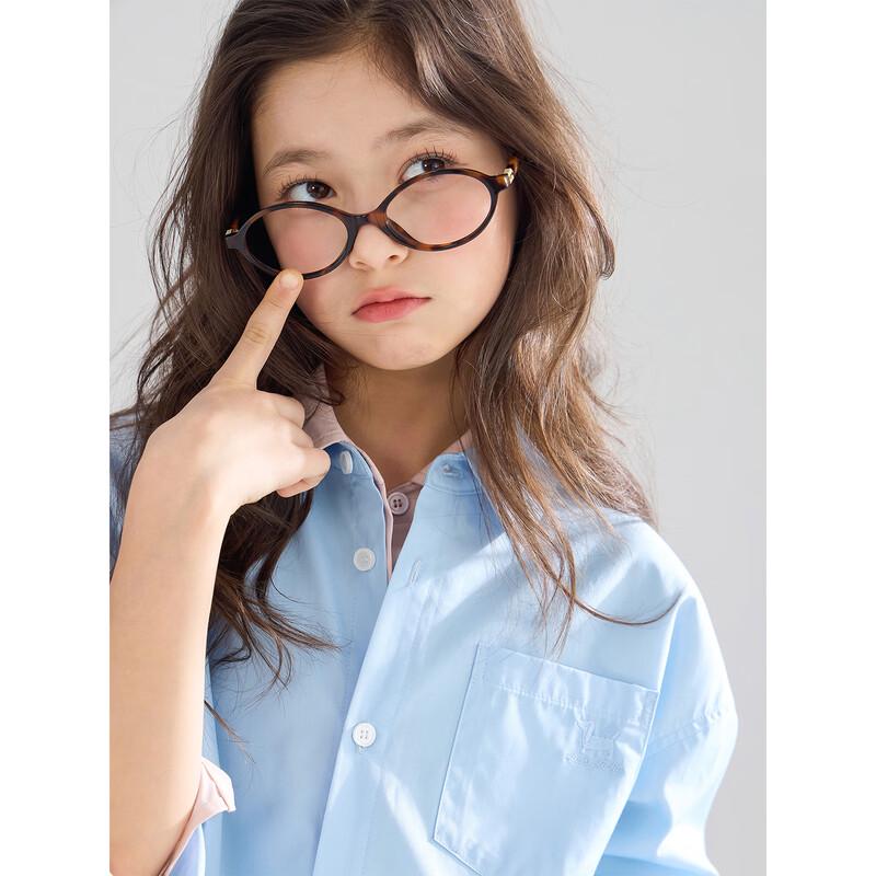 Mucmukn Classic Blue Lyocell Cotton Blend Kids' Shirt
