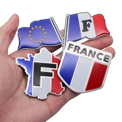Auto Styling Emblem 3D Aluminium Frankreich Logo Flagge Aufkleber Dekoration Zubehör Für Renault koleos duster megane 2 3 logan clio