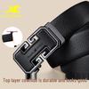Paul's Men's Genuine Leather Belt with Automatic Buckle, Cowhide, for Business and Casual Wear.