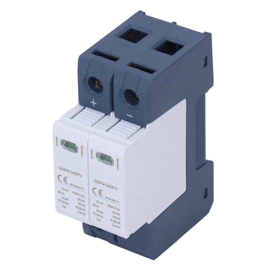 Surge Protective Device 2P 40KA DIN Rail Mounting Photovoltaic DC Surge Arrester Electrical Protecti