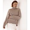 **Women's Thickened Knit Top Autumn Winter Loose Turtleneck Sweater Oversized High Neck Jumper**