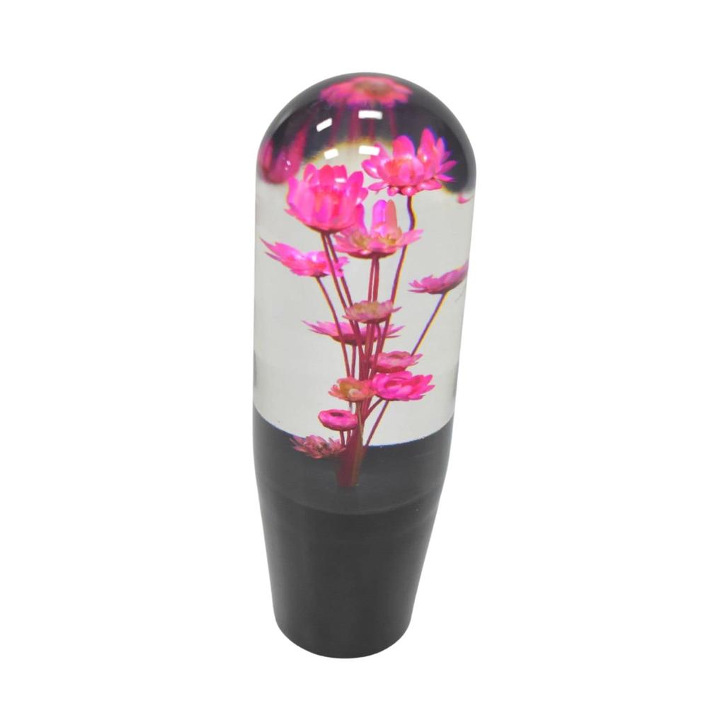 JINGLING Underwater Flower Shift Knob, Crystal Gear Knob, Universal Use for AT MT Cars,