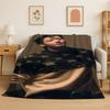 Kpop B-BTS Jeon Jung Kook JK Flannel Blanket Soft Warm Throw Blanket for Bedroom Living Room Bed Travel Camping Picnic Gift