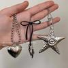 Korean Niche Design Silver Cross Necklace Female Long Clavicle Punk Retro Hottie Y2k Neck Jewelry