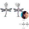 Ladies Sweet 925 Silver Ocean Star Flower Butterfly Design Trendy Earrings Birthday Commemoration Day Fine Sweetheart Jewelry