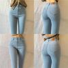 Jeans elasticizzati a vita alta di grandi dimensioni Pantaloni skinny elasticizzati in denim slim da donna Pantaloni in denim a matita con sollevamento dell'anca lavati vintage