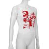 Summer European and American Spicy Girl Style Street Exposed Navel Abstract Print INS Round Neck Basic Vest