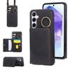 Custodia a Tracolla con Porta Carte e Anello in Pelle per Samsung Galaxy S25 Ultra S24 Plus S23 S22 A16 A26 A36 A56 5G Magnetica