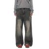 Micro-flared Jeans Men's and Women's Same Retro Washed Loose Wide-leg Pants