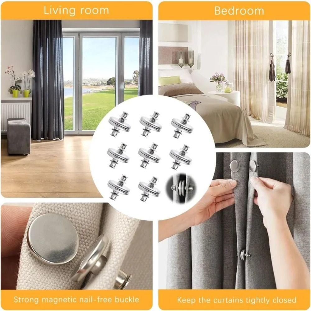Lightproof Design Magnetic Curtain Button Holder Detachable Curtain Magnets  Home Decoration