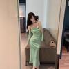 Sexy dress temperament mesh lace tube top fishtail skirt low cut fashion hip sling skirt