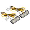 2Pcs White 3LED Motorcycle Motorbikes License Plate Light Mini Rear Tail Number Tag Lamp