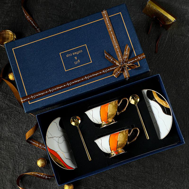 Retro Ceramic Coffee Cup, High-End Niche Light Luxury, High-End Exquisite Bone China Afternoon Tea Tea Set