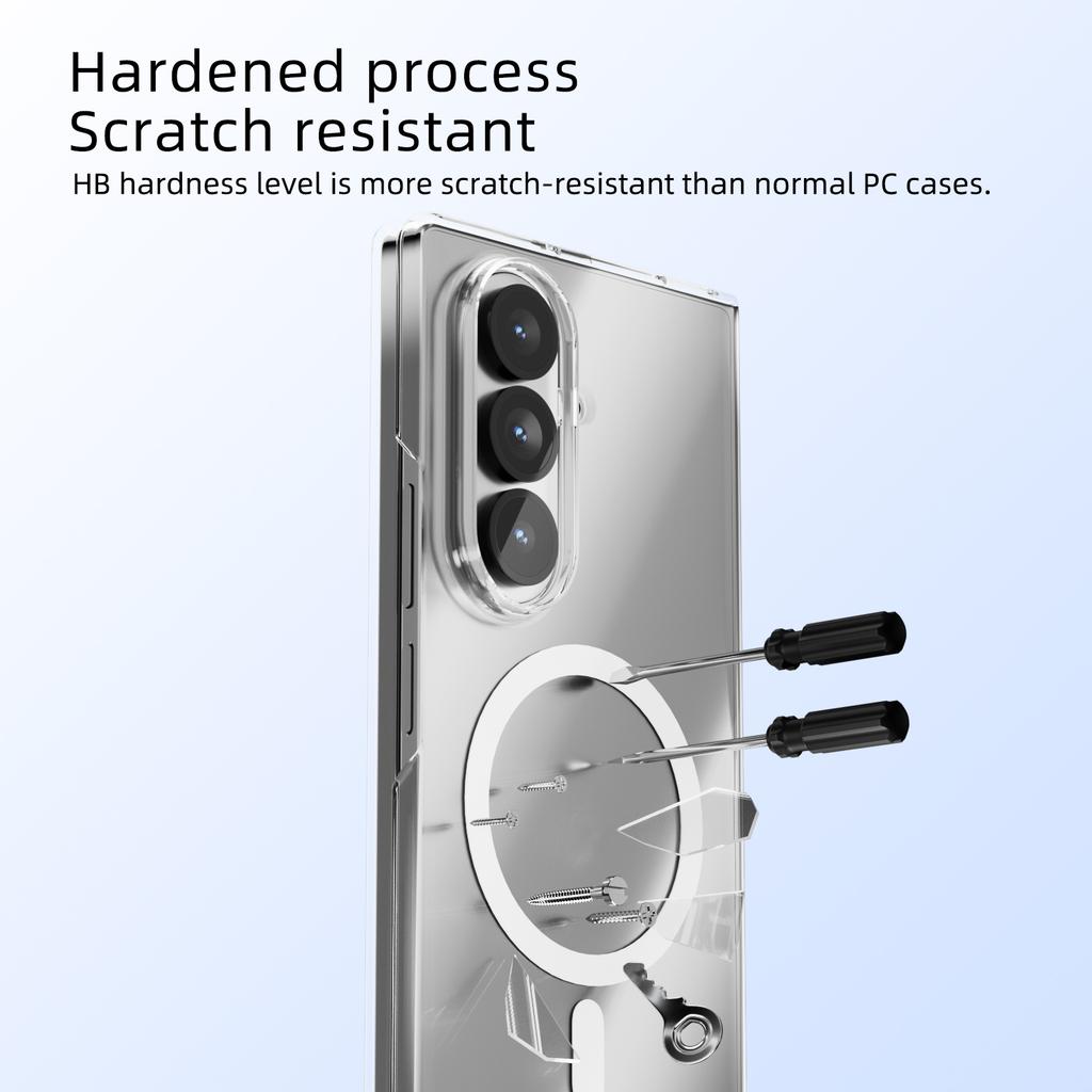 ABEEL For Samsung Galaxy Z Fold7 5G Magnetic Case Clear PC Anti Scratch Phone Cover