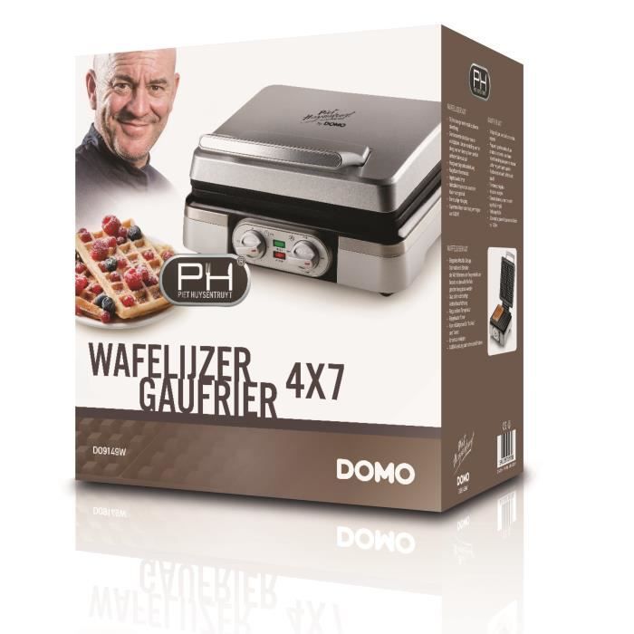 Elektrisches Waffeleisen - DOMO DO9149W - Dicke Backplatten - Antihaftbeschichtung