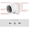 Aramox Marine Bilge Air Blower, 4inches In-Line Bilge DC Air Blower Engine Ventilation Fan White for Yacht RV (24V)