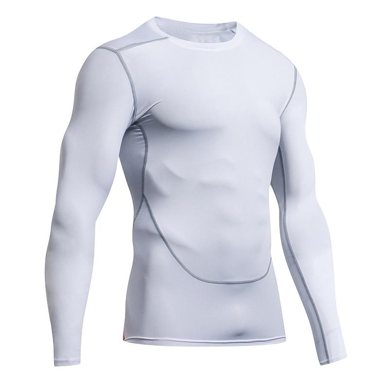 Męska koszulka sportowa kompresyjna z długim rękawem szybkoschnąca