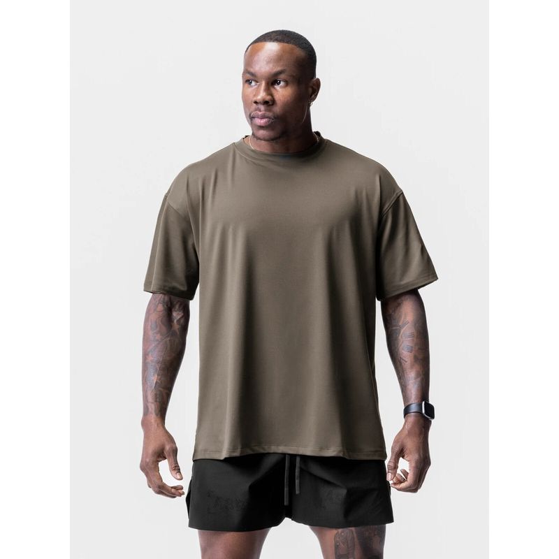 ASRV Men Loose Plus Size Short Sleeve Round Neck T-Shirt