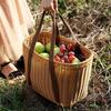 Woven Picnic Basket Multipurpose Wicker Basket Totes Storage Basket With Handle Rustic Life Shopping Organizer Picnic Basket