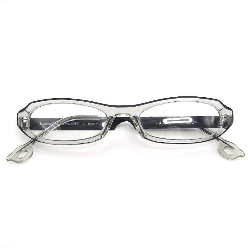Used Unused ANNE ET VALENTIN Glasses Frame PARADIS Made in France Paradis Square 0624 Clear/Black 54000521