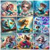 5D Diamond Painting Fairytale Style Mermaid Cross Stitch Mosaic Kit Home Decoration Wall Sticker DIY Handmade Gift