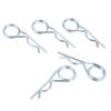 DRELD 20/10/5/2/1pcs Steel Double Ring Cotter Pins Double Coil R Clip Retaining Cotter Hair Pins for Trailer Stroller Cargo Boat