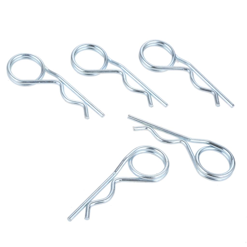 DRELD 20/10/5/2/1pcs Steel Double Ring Cotter Pins Double Coil R Clip Retaining Cotter Hair Pins for Trailer Stroller Cargo Boat