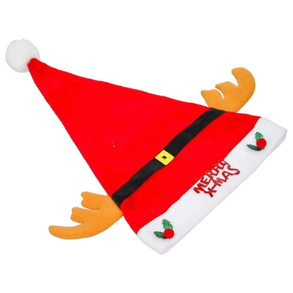 Röda Vita Sammet Klassisk Päls God Jul Mössor Jultomten Julhattar för Barn Bebisar Vuxna