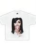 The Scientist Street Hip Hop TShirt Classic Big Face Print Crew Neck Short Sleeve Unisex Women Top Y2K Harajuku Street Cotton Tees