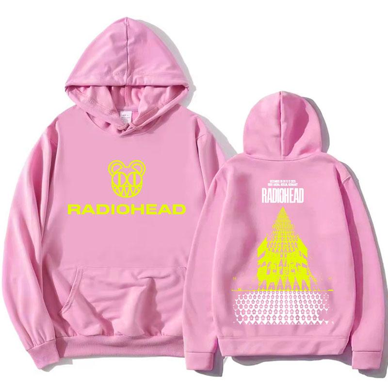 Radiohead Tour 2025 December Hoodies Fashion Fleece Winter Hooded Sweatshirts Long Sleeve Rock Band Street Pullovers Unisex Tops