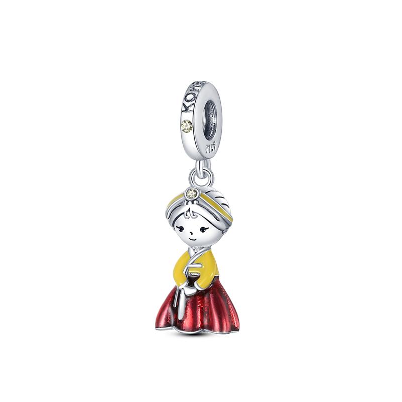Lovely Robot Dangle Charms Girl Boy Mechanic Bot Bead Fit Original Bangle Bracelet Necklace Copper Pendant Jewelry