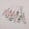 Pink Y2K Phone Charms Pendant Kawaii Key Chain For Bag iPhone Samsung Cute Accessories Women Girl Strap Lanyard Beaded Ins Korea 1