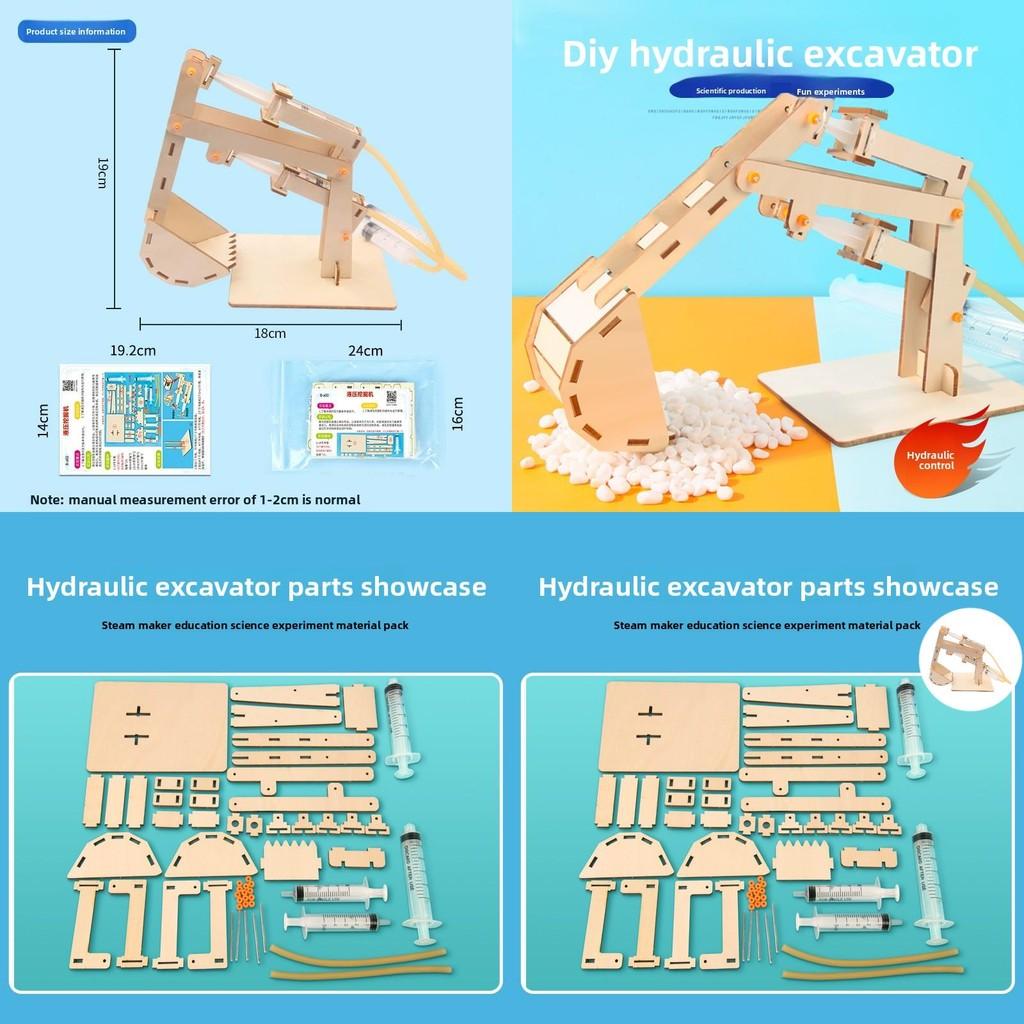 Stem Education Hydraulic Excavator Kit For Kids Diy Science Toy For Elementary Students