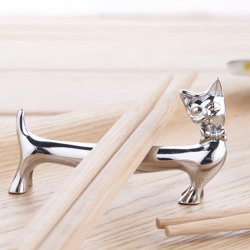 1Pc Silver Luxury Chopstick Holder, Hotel Sausage Dog Design Cutlery Holder, Household Knife and Fork Holder Chopstick Holder