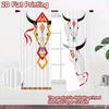 2D FLAT PRINTING 2pcs Curtains (Without Rod) Colorful Bull Skulls Modern Curtain Fabric Polyester Curtains Versatile All Ldeal