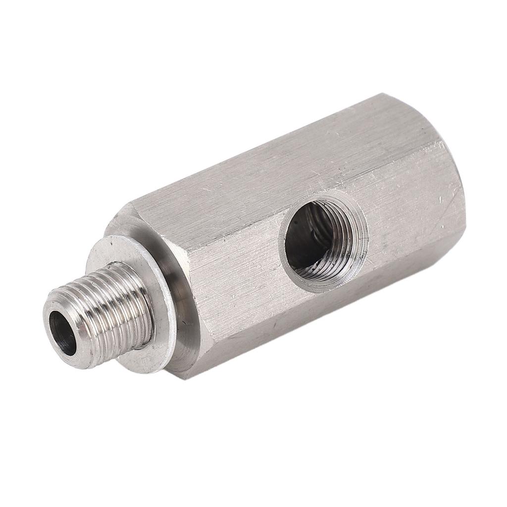 M10x1.0 Oil Pressure Sensor Tee To M10 Adapter Turbo Supply Feed Line Gauge Stainless Steel