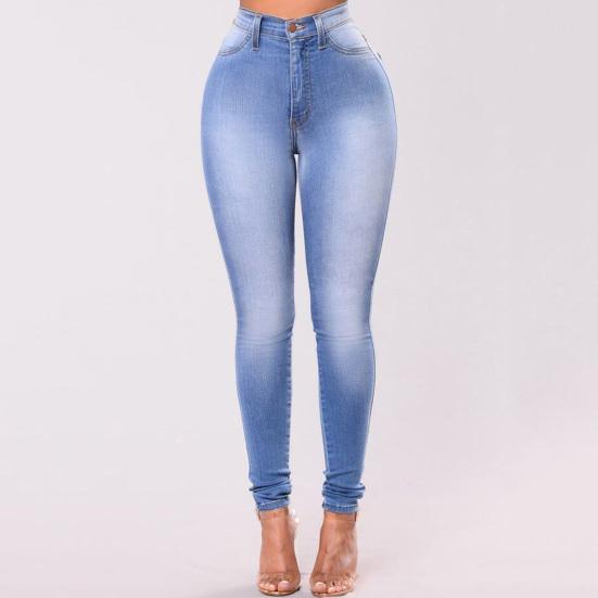 Jeans Slim Fit High Waist Denim Pull-on Skinny Jeans for Daily Life