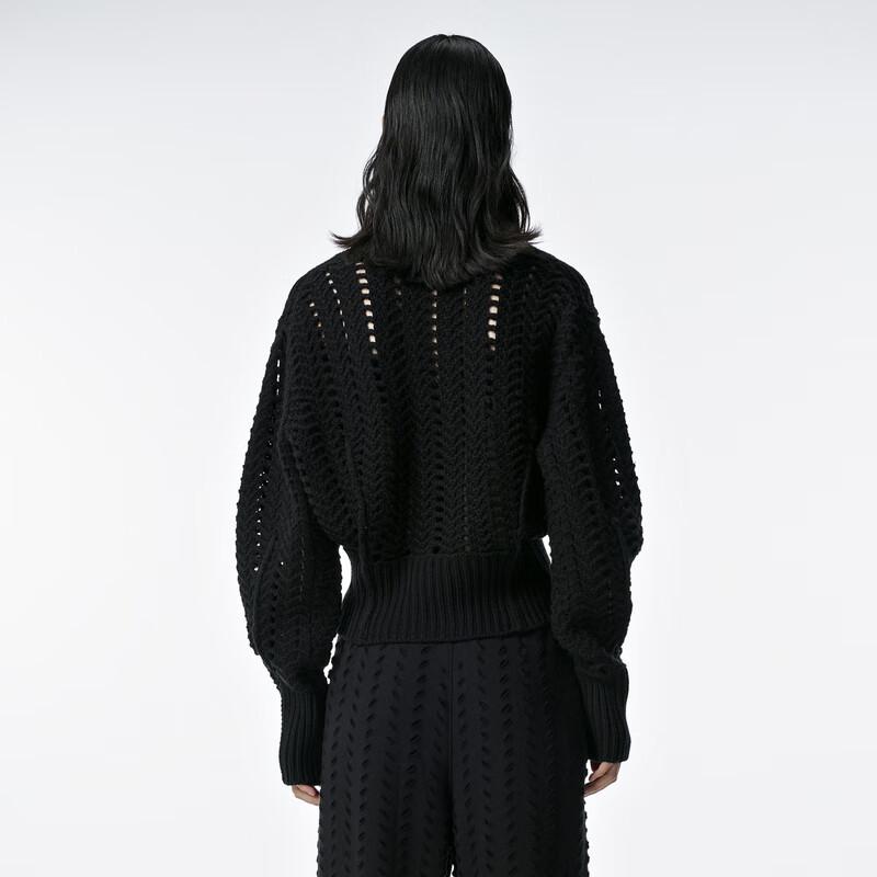 JNBY 2023 Autumn Wool Knit V-Neck Cardigan