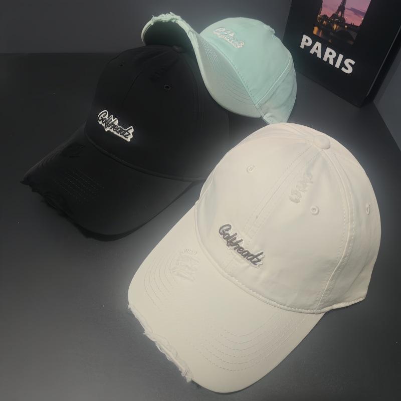 Versatile Face Small Sunshade Baseball Cap Women's Sunscreen Letter Embroidered Cap Men's Outdoor Leisure Hat