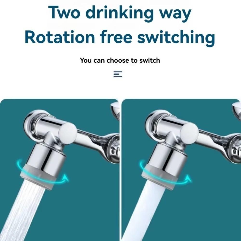 1080 Graders Vridbar Vattenkran Aerator 2 Lägen Kran Sprayhuvud Filter Badrum
