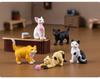 Cute 6-Piece Cat Figurine Set - DIY Dollhouse Ornament for Miniature Landscape & Desk Decor